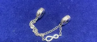 Cadena de Seguridad Pulsera Infinito Familia Plata