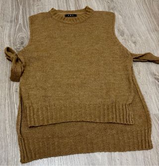 Chaleco de lana marrón talla única