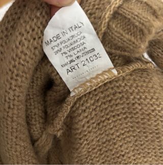 Chaleco de lana marrón talla única