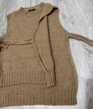 Chaleco de lana marrón talla única