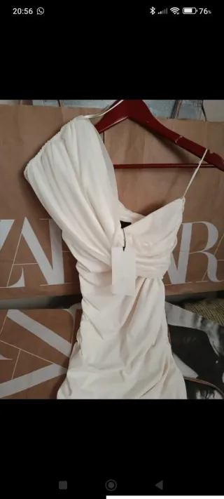 Vestido Zara blanco talla única
