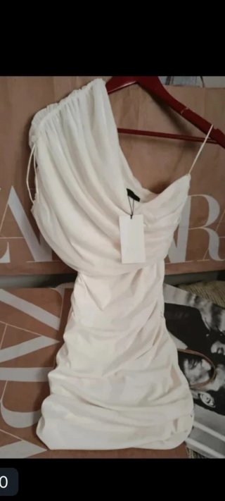 Vestido Zara blanco talla S