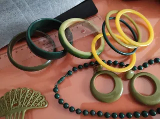 Lote Flamenca Abalorios Verdes