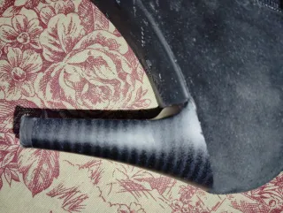 Botín tacón plataforma piel y ante