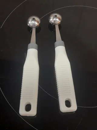 2 CUBIERTOS SACABOLAS PARA SERVIR MANTEQUILLA