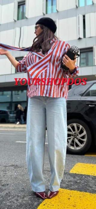 Camisa Zara Rayas Lazo T/S