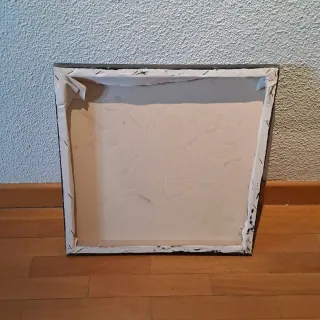 Quadro moderno con fiore rosa e bianco