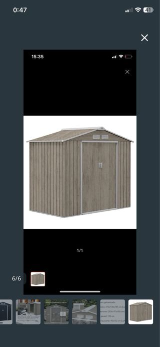 Caseta Jardín Metálica Marrón Sin Estrenar