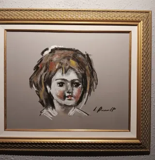 OPORTUNIDAD  Cuadro antiguo pastel Jaume Queralt