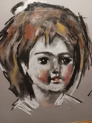 OPORTUNIDAD  Cuadro antiguo pastel Jaume Queralt