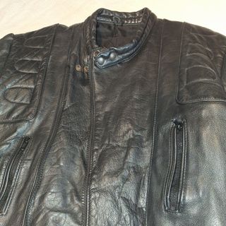 Chaqueta Clásica Motorista Piel Negra