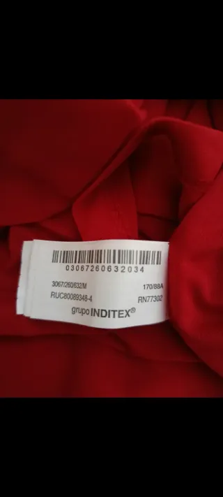 Vestido rojo drapeado