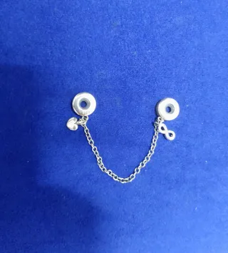 Cadena de Seguridad Corazón Infinito pulsera Plata
