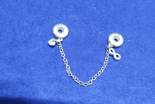 Cadena de Seguridad Corazón Infinito pulsera Plata