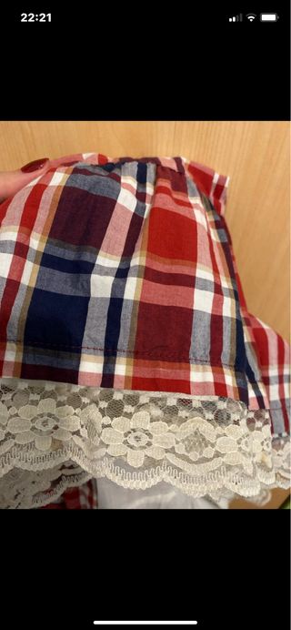 Vestido de cuadros rojo