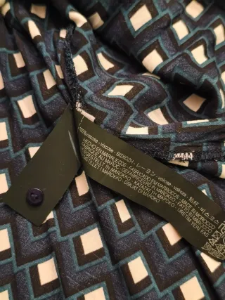 Vestido Zara manga larga estampado