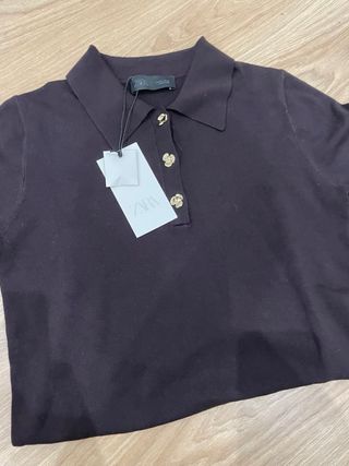 Jersey ZARA marron con etiquetas