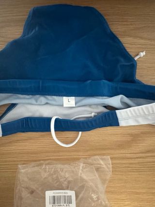 Costume da bagno blu/bianco nuovo Tg. L
