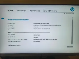 HP Elitedesk 705 G4 DM 2200GE