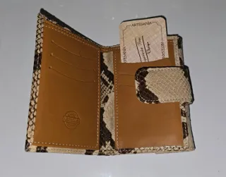 Cartera Piel Ubrique Beige/Marrón Auténtica