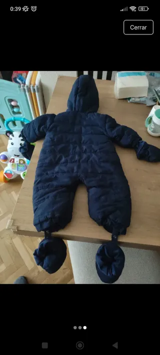 Buzo abrigo bebé azul