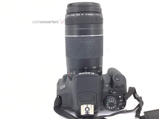 camara digital reflex canon eos 77d+ef 75-300mm f4-5.6 iii