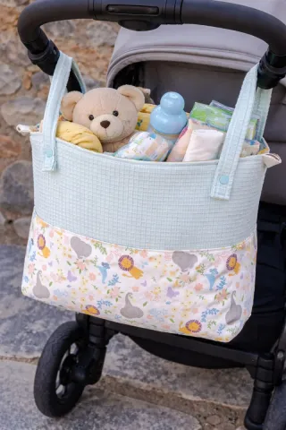 Bolso Carro Bebé Hecho a Mano Tela Wafle