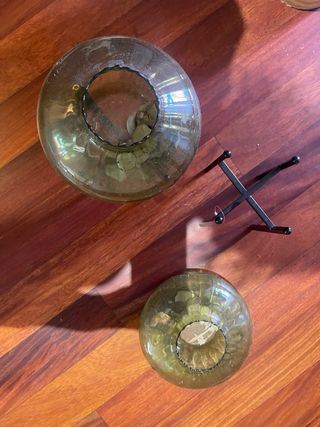 Pareja Jarrones Vidrio con Pie