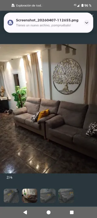 Sofá de tela beige 2