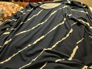 Camiseta manga larga azul y blanca Talla XXXL