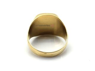 sello oro 18k con piedra con circonita,onix