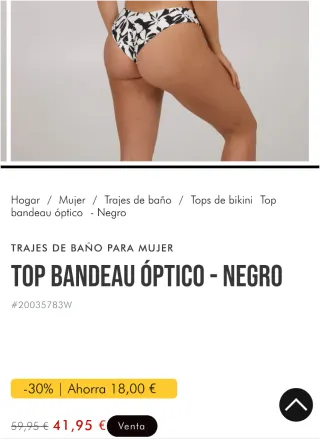 Braguita Bañador Salty Crew Talla XS negro y blanc