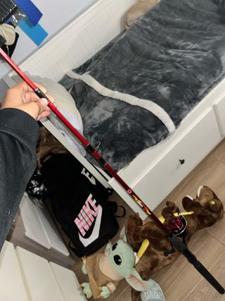 Caña de pescar con carrete