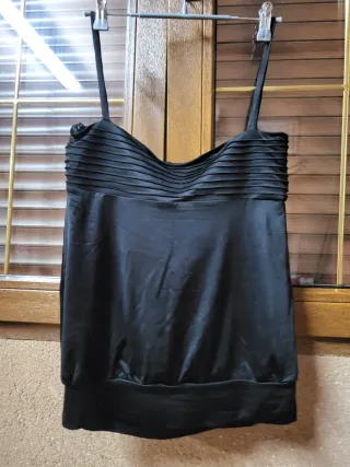 Top Mango tirantes negro talla M