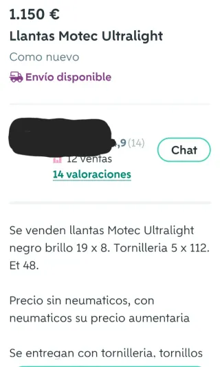 Llantas Motec 19 + Michelin PS4-S  más de 300 km/h