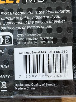 Cabo de Ligação CTEK Connect Eyelet M6 (Novo)