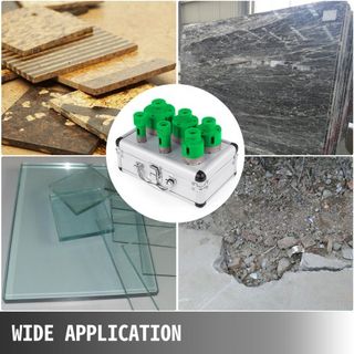 6PCS Juego de Sierras de Diamante, Juego de Sierras de Diamante 20/25/42/50/55/68MM Cortador de Sierra de Rosca M14 para Granito, Carborundo, Cerámica