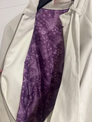 Giacchetta Cortefiel in pelle pesca taglia S