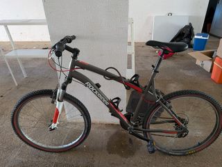 Bicicleta Rockrider Gris y Roja