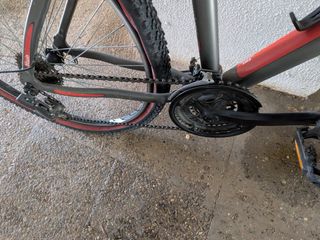 Bicicleta Rockrider Gris y Roja