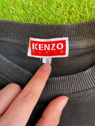 Sudadera Kenzo Negra con Tigre Morado