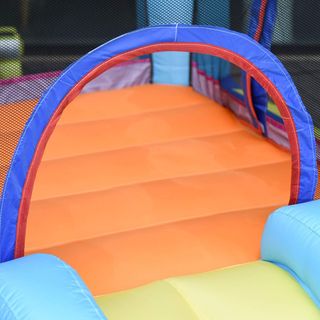 Castillo Inflable Gigante y Rebotante para Niños de 3 a 8 Años con Tobogán, Piscina y Inflador 3.6X1.75X1.8M