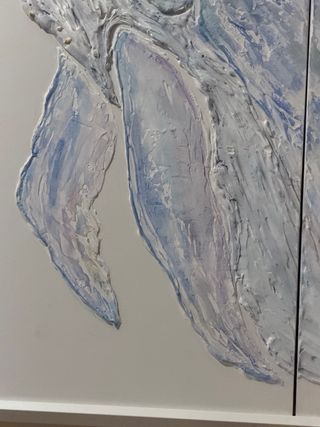 Cuadro ballena azul único hecho a mano