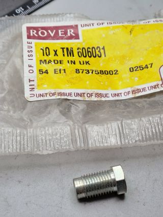 9 x TM606031 Tornillos freno tubo Mini clasico