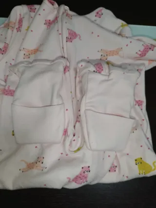 Pijama bebé estampado tigres rosa