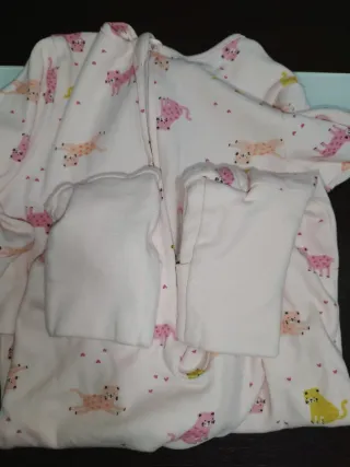 Pijama bebé estampado tigres rosa