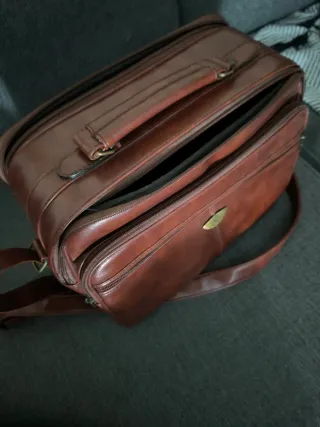 Bolso de mano vintage de cuero