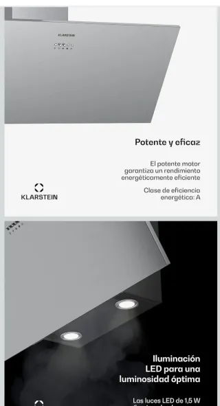 Campana extractora Klarstein acero 90cm