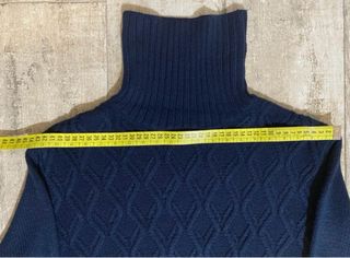 Valditaro Maglione Blu Collo Alto