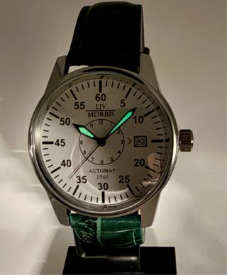 Orologio Liv Morris Automatico Nuovo Verde Argento